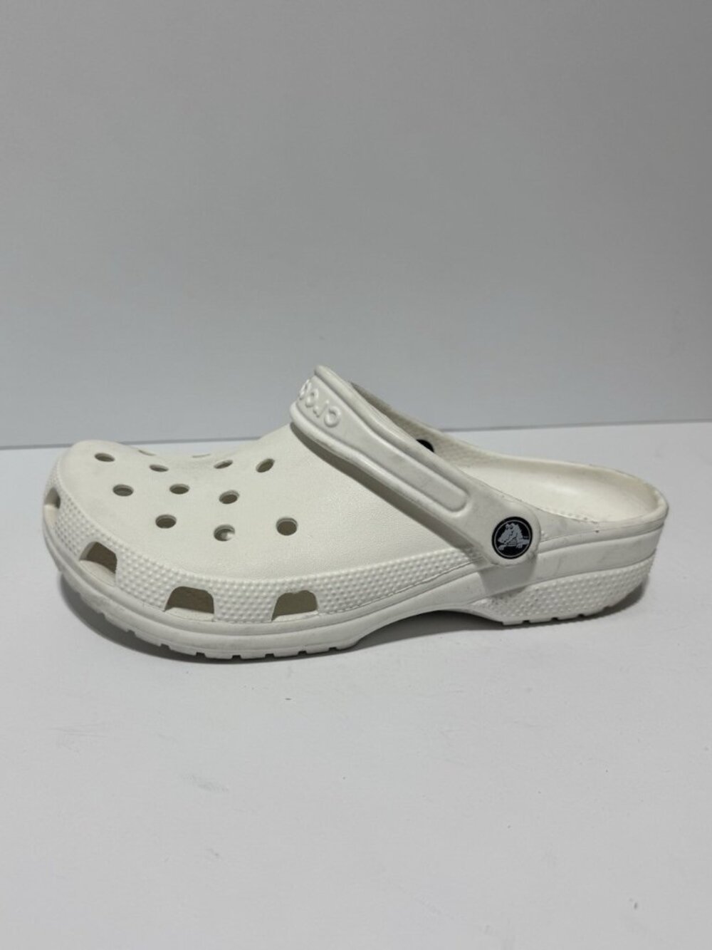 Crocs Womens Classic Slip-On Clogs White Size 8